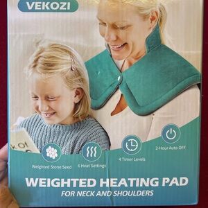 Green Weighted Heating Pad for Neck and Shoulders